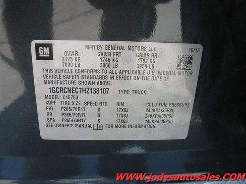 Used 2017 Chevrolet Silverado 1500 W/T w/ Trailering Package RWD image 36