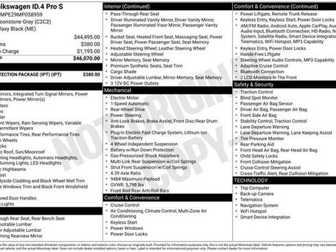 Certified 2021 Volkswagen ID.4 Pro S w/ ID.4 Protection Package (IPT) image 34