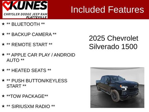 Used 2025 Chevrolet Silverado 1500 RST w/ Protection Package AWD/4WD image 2