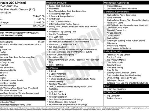 Used 2016 Chrysler 200 Limited FWD image 30