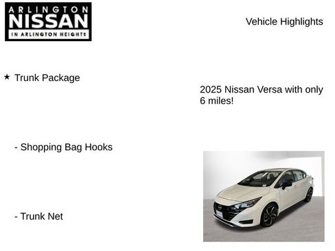New 2025 Nissan Versa SR w/ Trunk Package image 8