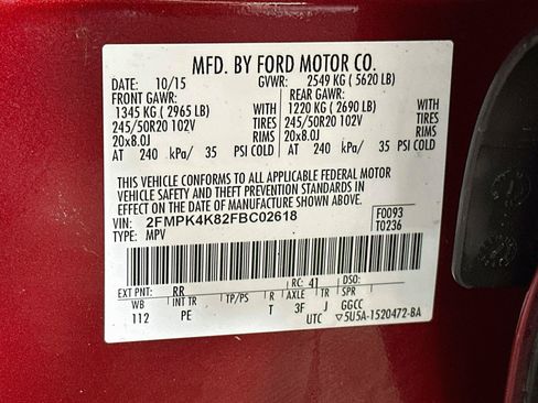 Used 2015 Ford Edge Titanium w/ Equipment Group 302A AWD/4WD image 31