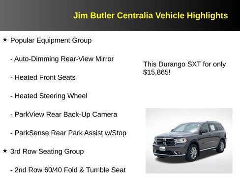 Used 2017 Dodge Durango SXT w/ Quick Order Package 23B AWD/4WD image 12