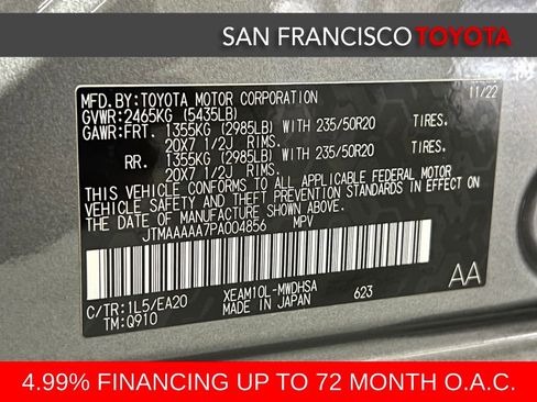 Certified 2023 Toyota bZ4X Limited image 43