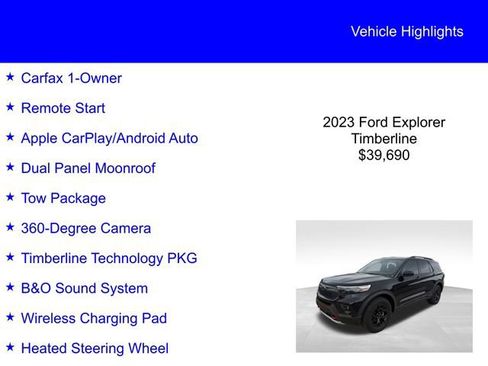 Used 2023 Ford Explorer Timberline w/ Timberline Technology Package AWD/4WD image 2