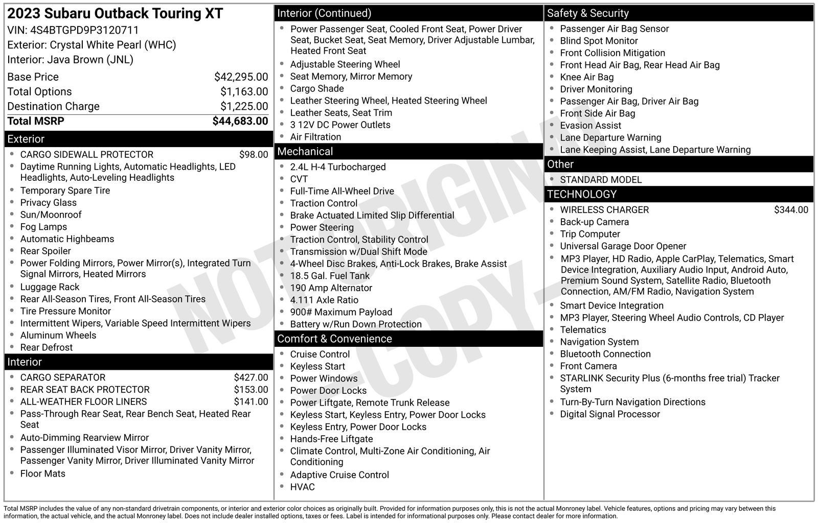Certified 2023 Subaru Outback Touring XT AWD/4WD image 22
