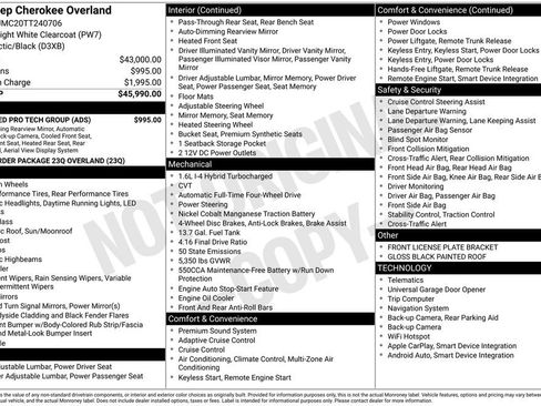 New 2026 Jeep Cherokee Overland w/ Advanced Pro Tech Group image 3