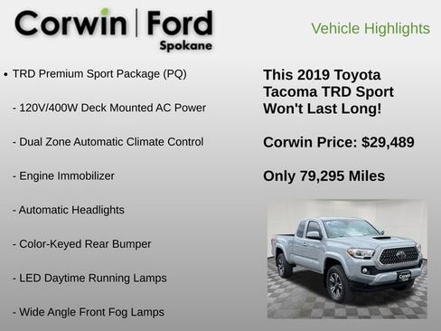 Used 2019 Toyota Tacoma TRD Sport w/ Technology Package image 6