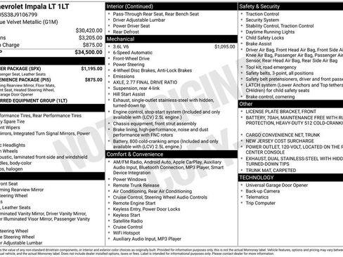 Used 2018 Chevrolet Impala LT w/ LT Leather Package image 17