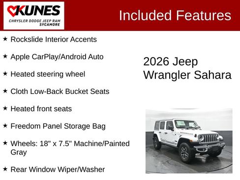 New 2026 Jeep Wrangler Unlimited Sahara w/ Rockslide Package AWD/4WD image 3