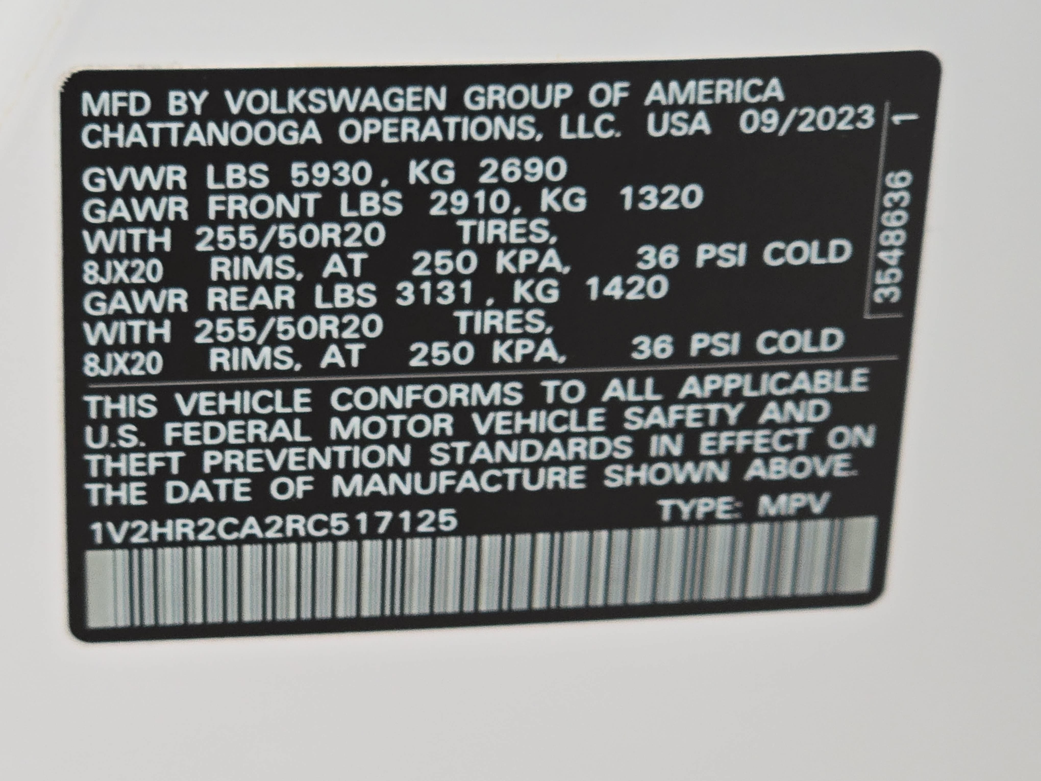 Certified 2024 Volkswagen Atlas SE AWD/4WD image 36