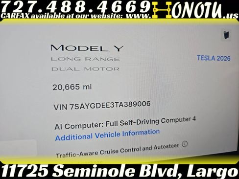 Used 2026 Tesla Model Y AWD image 2