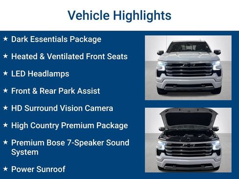 Used 2023 Chevrolet Silverado 1500 High Country w/ High Country Premium Package AWD/4WD image 3