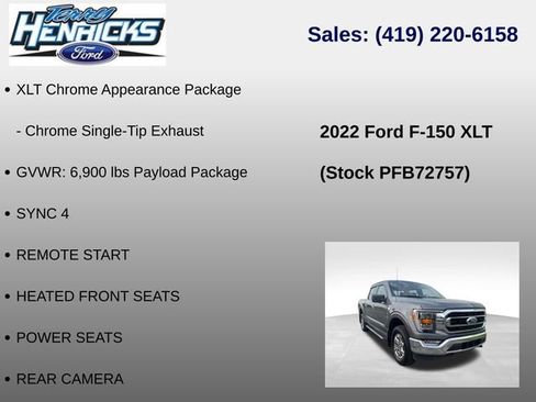 Used 2022 Ford F150 XLT w/ Equipment Group 302A High AWD/4WD image 23