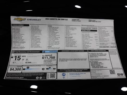 Used 2024 Chevrolet Corvette Z06 w/ Stealth Interior Trim Package image 30