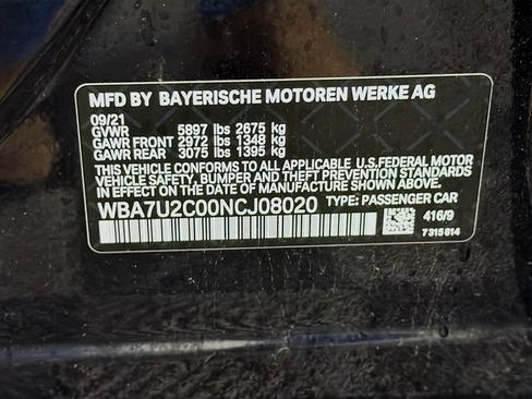 Used 2022 BMW 750i xDrive w/ M Sport Package AWD/4WD image 38
