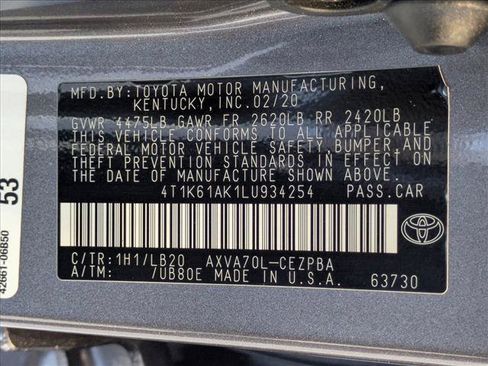 Used 2020 Toyota Camry XSE FWD image 24