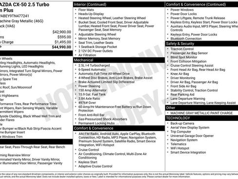 New 2026 MAZDA CX-50 2.5 Turbo w/ Premium Plus Pkg image 3