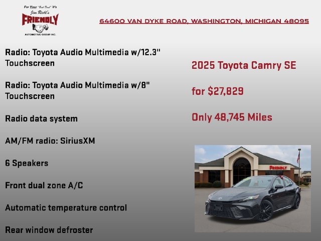 Used 2025 Toyota Camry SE FWD image 5