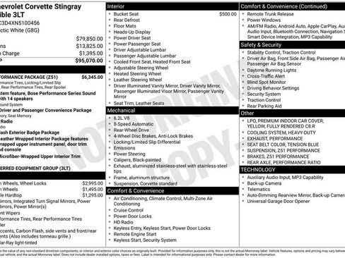 Used 2022 Chevrolet Corvette Stingray Premium Conv w/ Z51 Performance Package RWD image 36