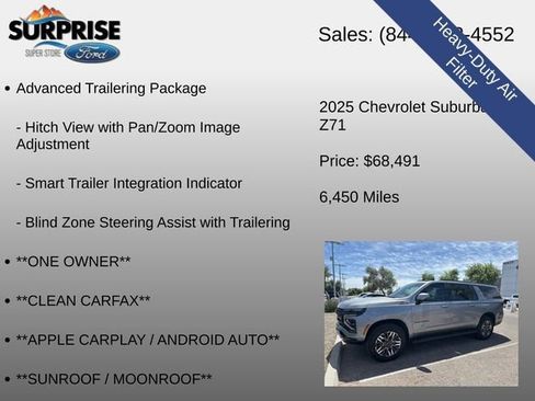 Used 2025 Chevrolet Suburban Z71 w/ Comfort Package AWD/4WD image 22