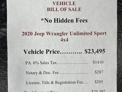Used 2020 Jeep Wrangler Unlimited Sport S AWD/4WD image 2
