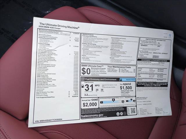 New 2026 BMW 430i Coupe w/ Premium Package RWD image 18