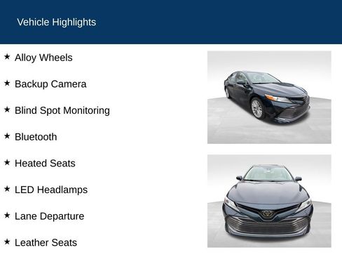 Used 2019 Toyota Camry XLE w/ Navigation Package image 2