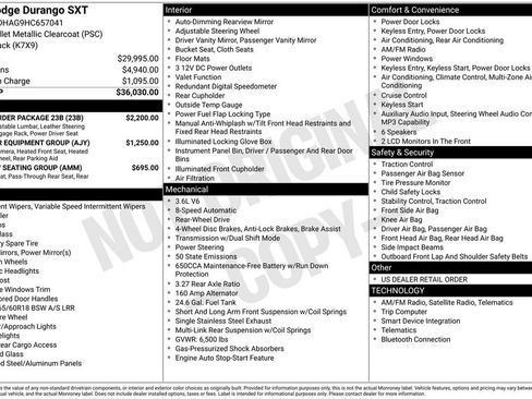 Used 2017 Dodge Durango SXT w/ Quick Order Package 23B RWD image 4