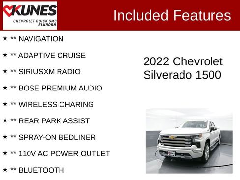 Used 2022 Chevrolet Silverado 1500 High Country w/ High Country Premium Package image 3