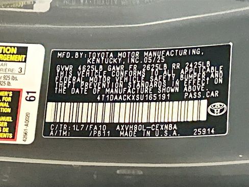 Used 2025 Toyota Camry LE w/ Convenience Package FWD image 28