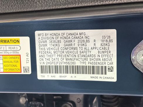 New 2026 Honda Civic LX image 20