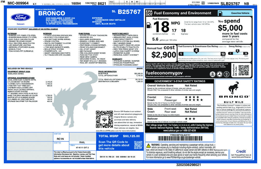 Used 2025 Ford Bronco Badlands AWD/4WD image 29