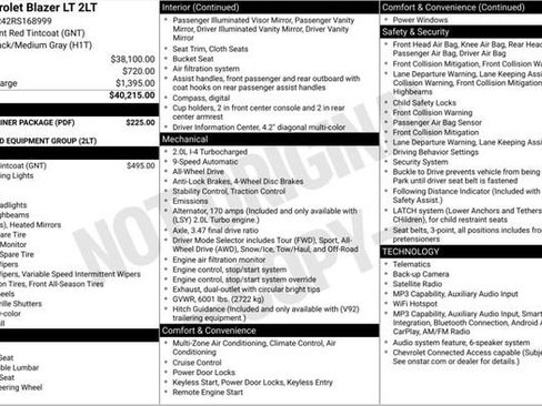 Used 2024 Chevrolet Blazer LT w/ LPO, Floor Liner Package AWD/4WD image 3