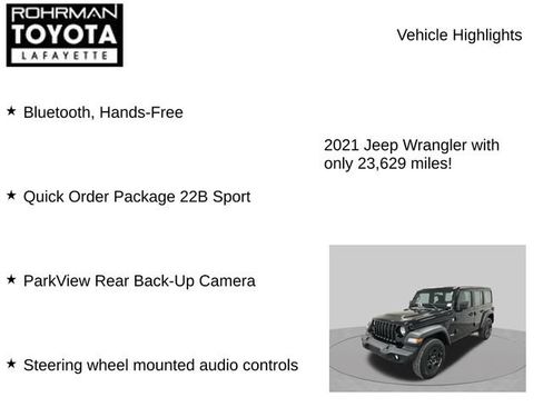 Used 2021 Jeep Wrangler Unlimited Sport AWD/4WD image 8
