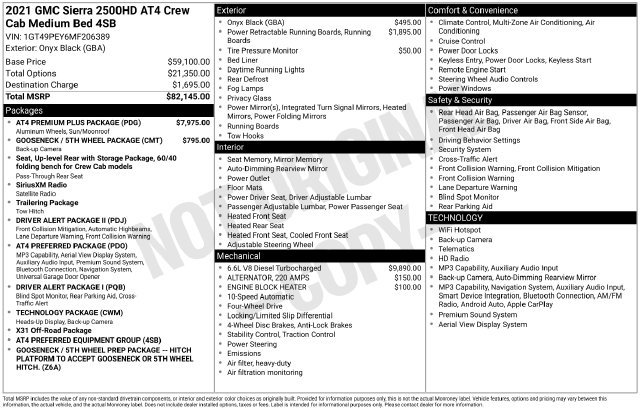 Used 2021 GMC Sierra 2500 AT4 w/ AT4 Premium Plus Package AWD/4WD image 70