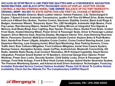 Used 2023 Audi Q5 2.0T Prestige w/ Prestige Package AWD/4WD image 2