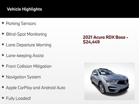 Used 2021 Acura RDX FWD w/ Technology Package image 54