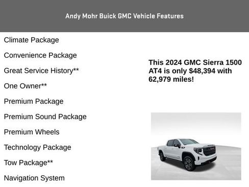Used 2024 GMC Sierra 1500 AT4 w/ Technology Package image 8