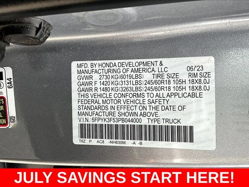 Used 2023 Honda Ridgeline RTL image 25