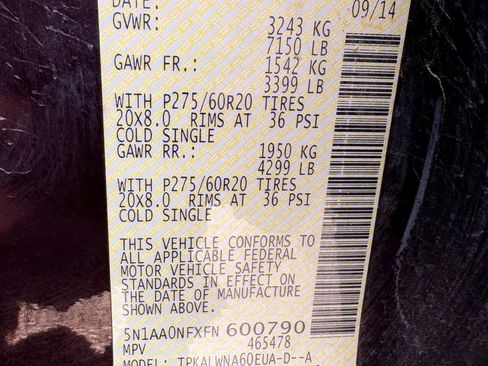 Used 2015 Nissan Armada Platinum w/ 2nd Row Captain Seat Package image 29