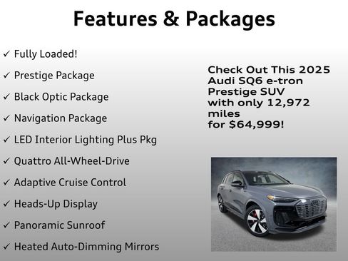 Used 2025 Audi SQ6 e-tron Prestige w/ Black Optic Package image 4