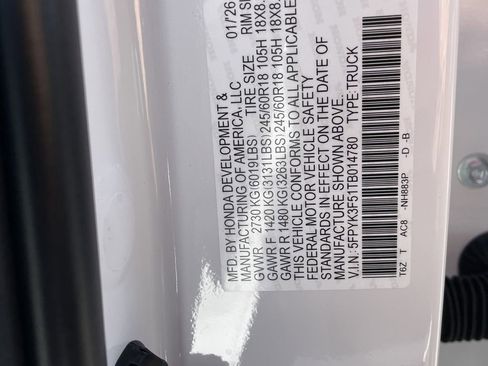 New 2026 Honda Ridgeline RTL image 34