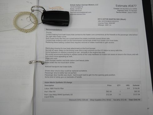 Used 2012 Aston Martin DBS Carbon Black RWD image 57