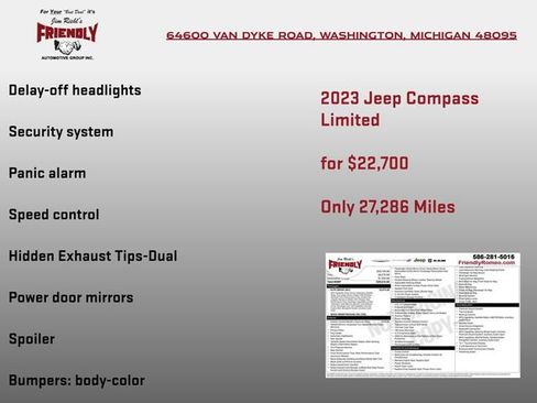 Used 2023 Jeep Compass Limited w/ Elite Group AWD/4WD image 7