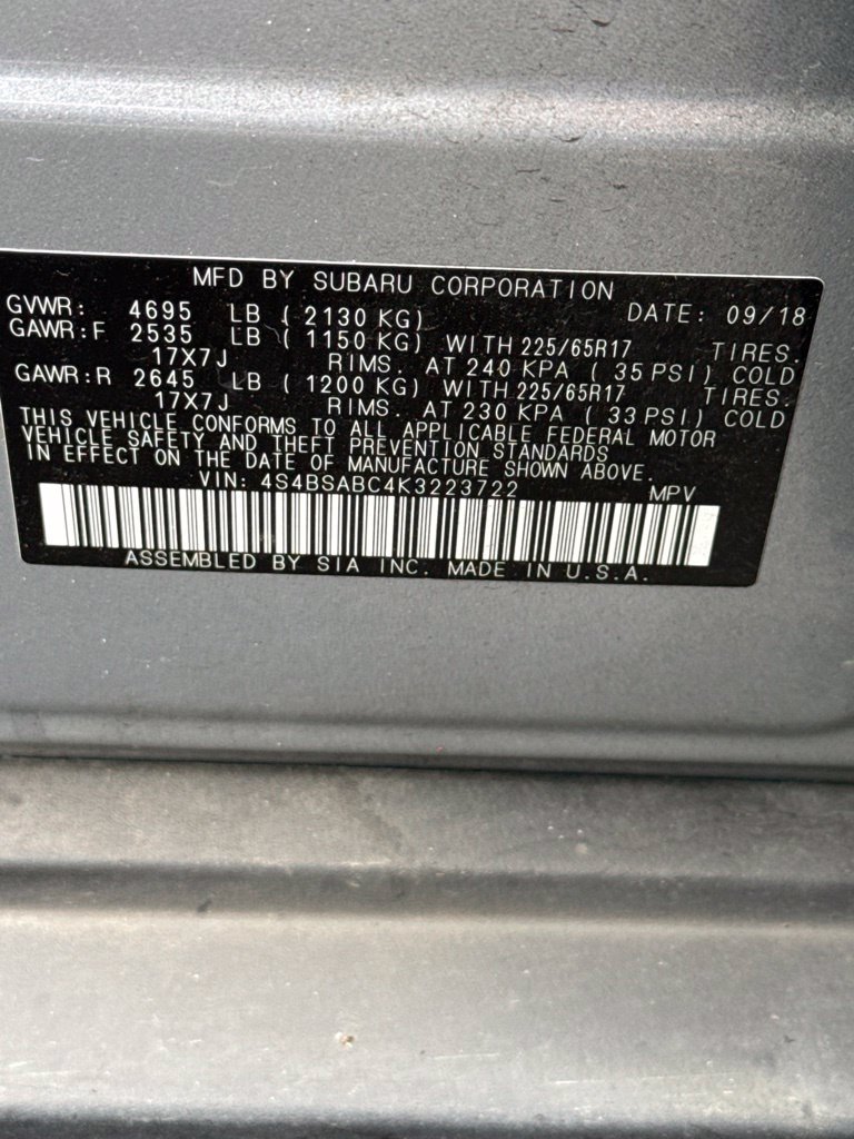 Used 2019 Subaru Outback 2.5i AWD/4WD image 12