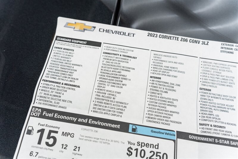 Used 2023 Chevrolet Corvette Z06 RWD image 78