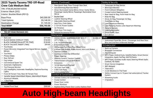Used 2025 Toyota Tacoma TRD Off-Road AWD/4WD image 41