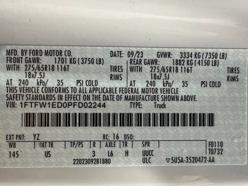 Used 2023 Ford F150 XLT w/ Equipment Group 302A High AWD/4WD image 11