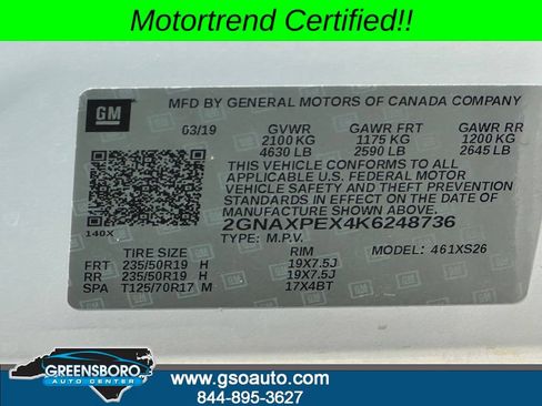 Used 2019 Chevrolet Equinox Premier FWD image 46